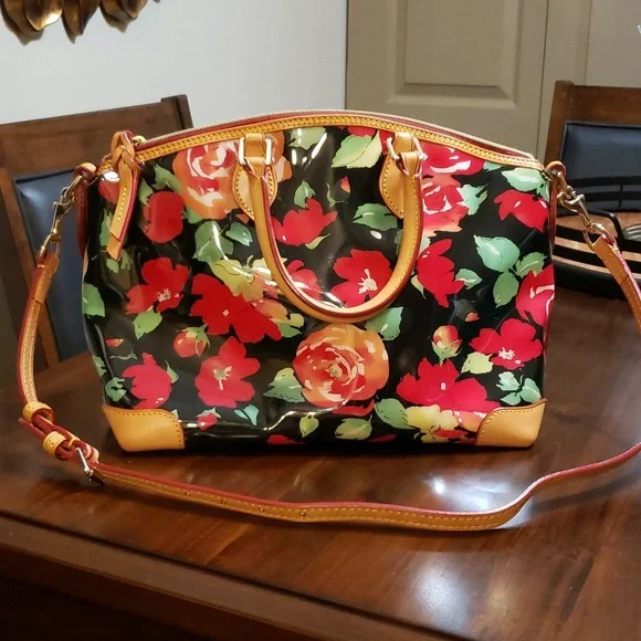 Dooney & Bourke Patent Leather Floral Bag - Picture 3 of 7
